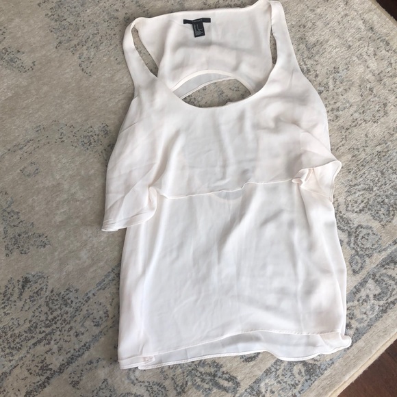 Forever 21 Cream Ruffle Tank - Picture 2 of 4